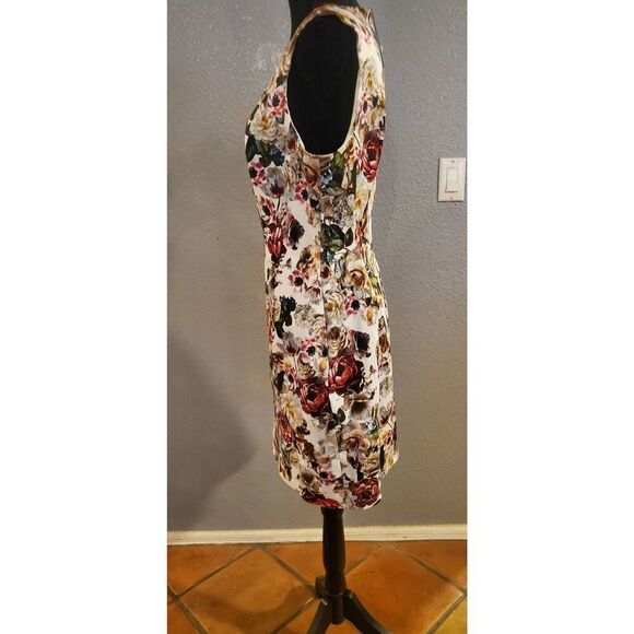 Adam Lippes Sheath Floral Print Sleeveless Cotton Twill Mini Dress NWT – Women’s - Picture 6 of 15